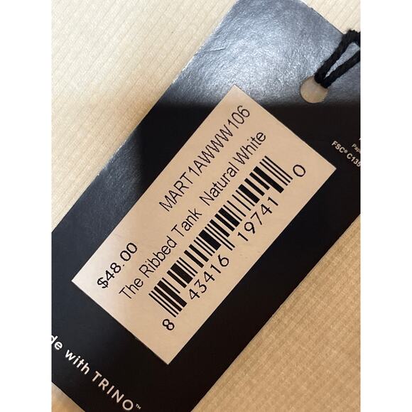 Allbirds NEW The Ribbed Tank Cream Color Their Size XXXL FITS MORE LARGE - Picture 3 of 9